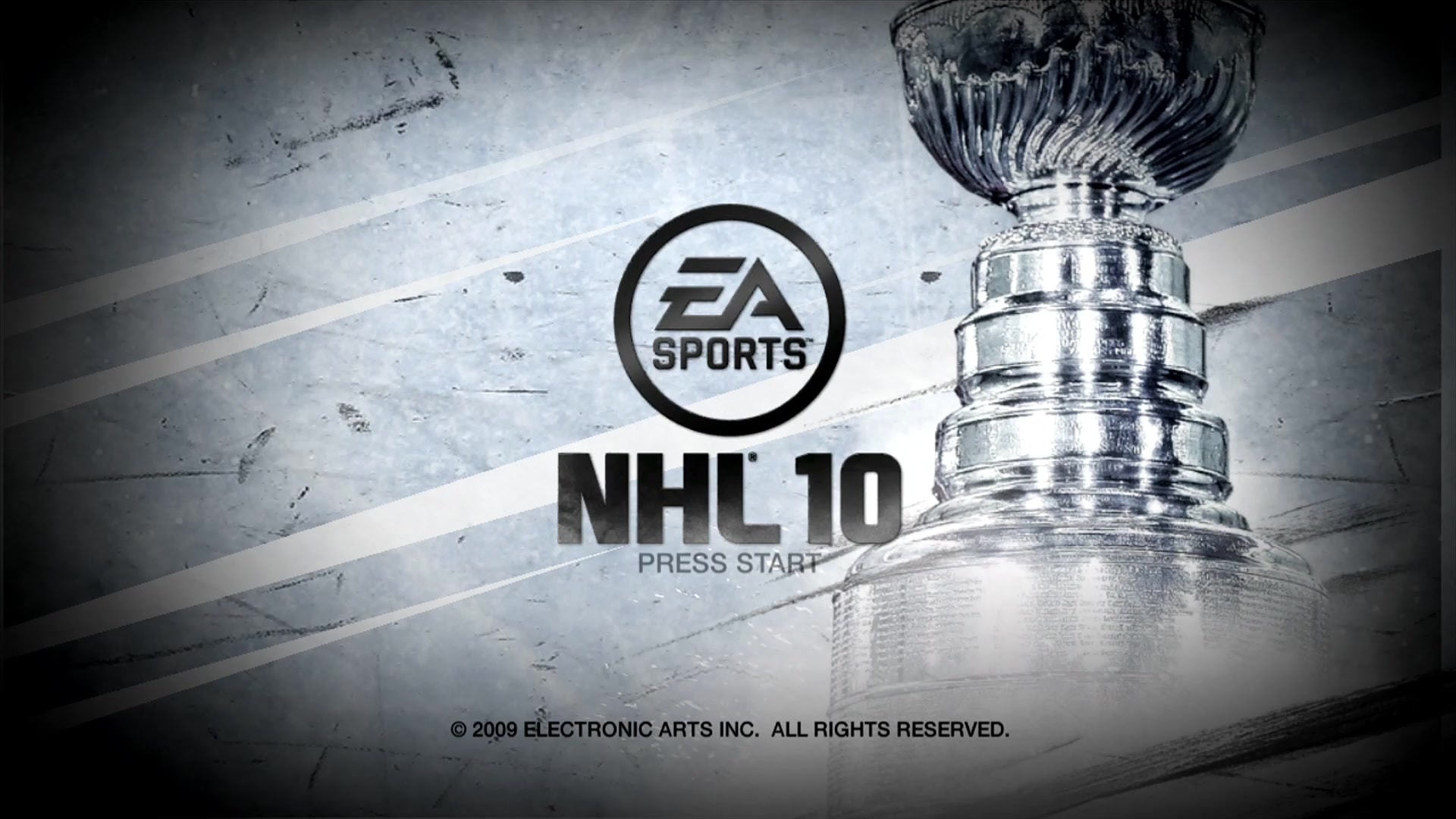 NHL 10 title screen for Xbox 360